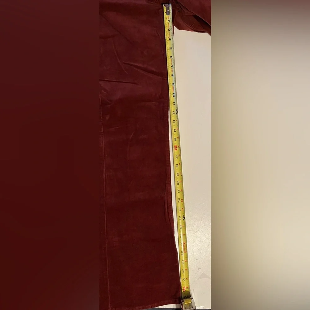 Women’s Kut from the Kloth Karen Corduroy Baby Bootcut pants Burgundy Wine 8